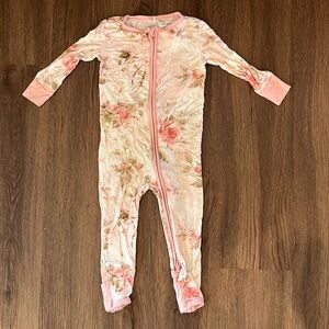 Posh peanut pink rose onesie pajamas